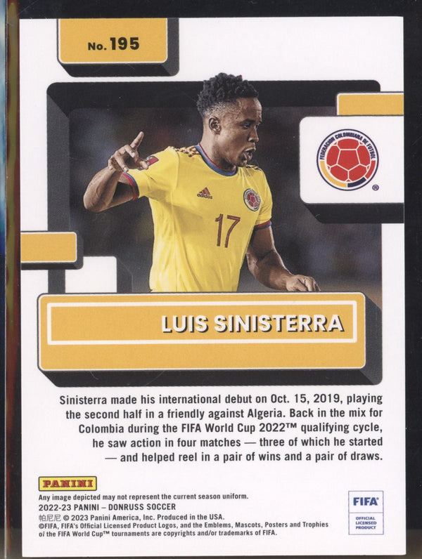 Luis Sinisterra 2022-23 Panini Donruss Soccer 195 Rated Rookie RC