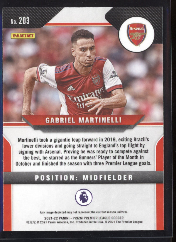 Gabriel Martinelli 2021-2022 Panini Prizm Premier League RC