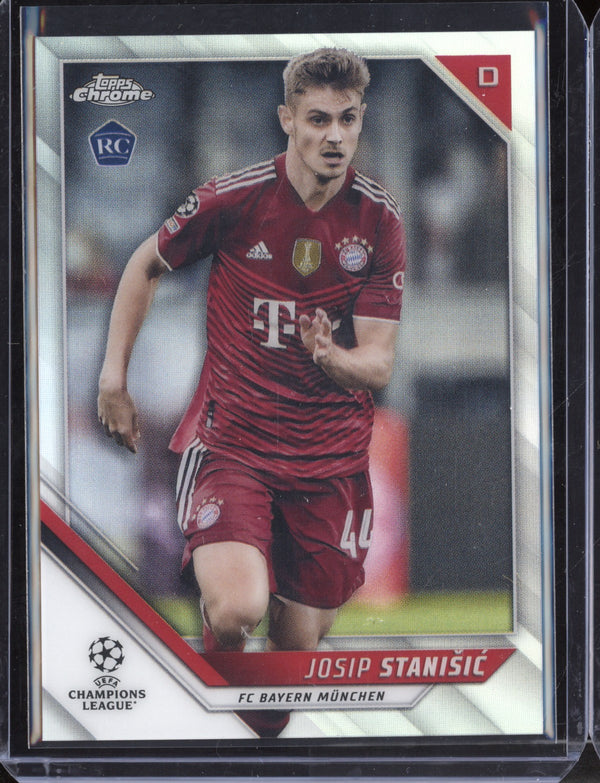 Josip Stanisic 2021/22 Topps Chrome UEFA Champions League Refractor RC