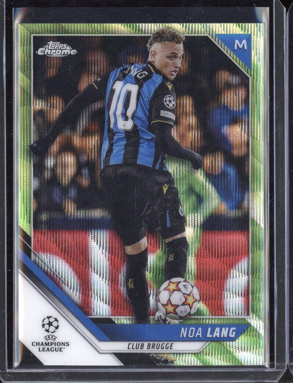 Noa Lang 2021/22 Topps Chrome UEFA CL Neon Green Wave  22/99