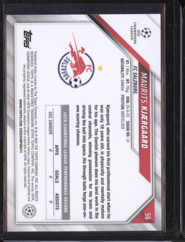 Maurits Kjaergaard 2021-22 Topps UEFA CL Starball RC