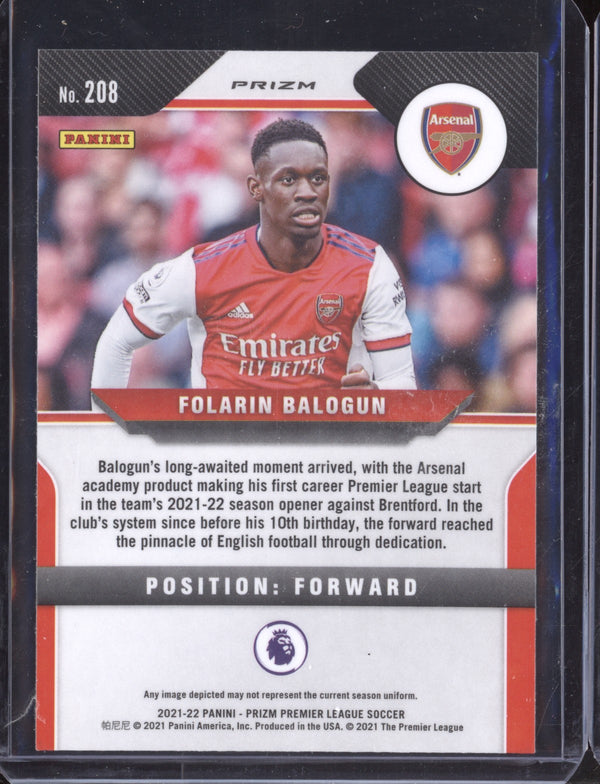 Folarin Balogun 2021-22 Panini Prizm PL 208 Silver RC