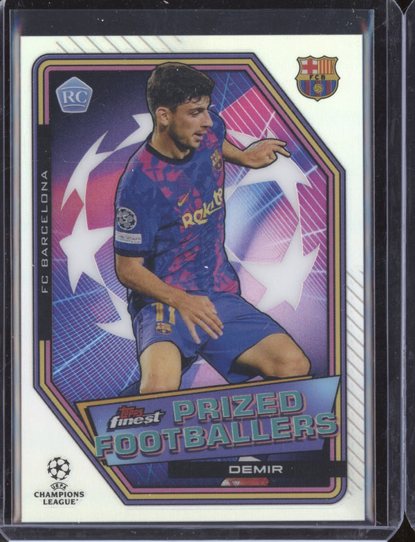 Yusuf Demir 2021-22 Topps Finest UCL PF-20 Prized Footballers RC