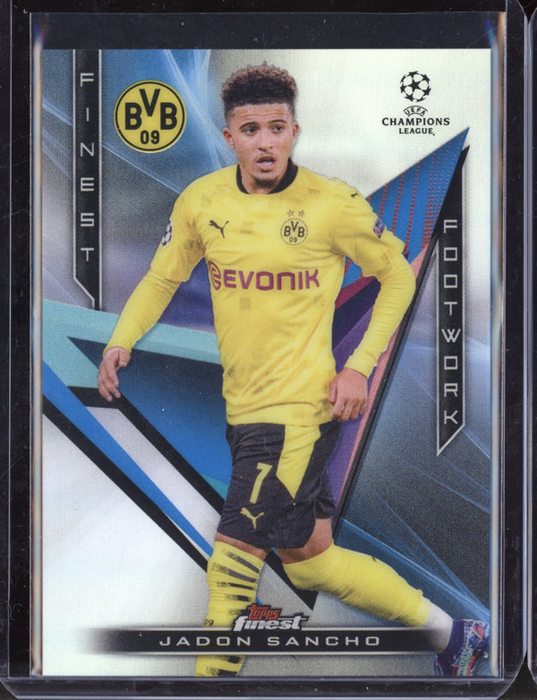 Jadon Sancho 2021 Topps Finest Champions League Finest Footwork