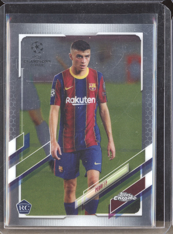 Pedri 2020-21 Topps Chrome UCL 61 RC