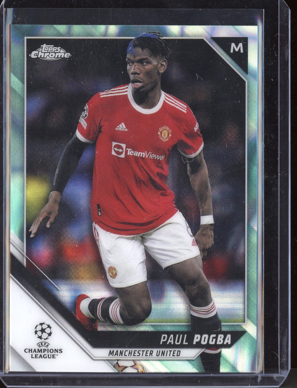 Paul Pogba 2021/22 Topps Chrome UEFA CL Aqua Lava SP