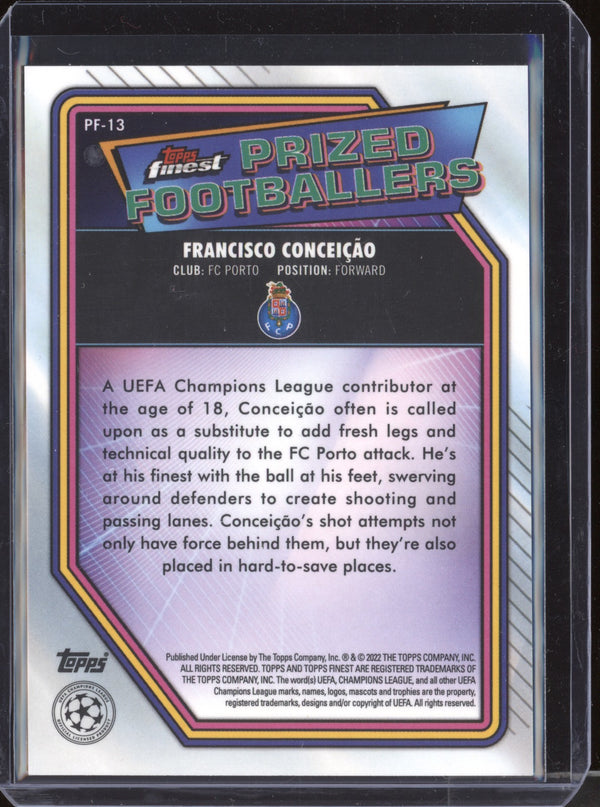 Francisco Conceicao 2021-22 Topps Finest UCL PF-13 Prized Footballers RC