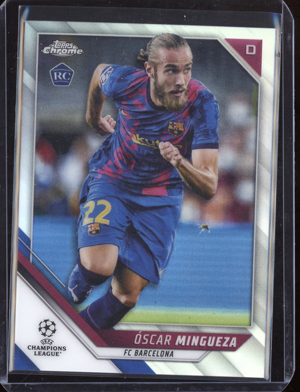 Oscar Mingueza 2021/22 Topps Chrome UEFA Champions League Refractor RC