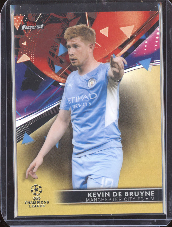 Kevin De Bruyne 2021-22 Topps Finest UEFA CL Gold Refractor 31/50