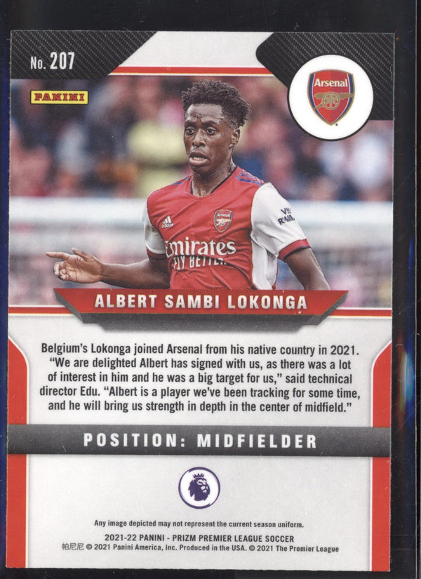 Albert Sambi Lokonga 2021-2022 Panini Prizm Premier League RC