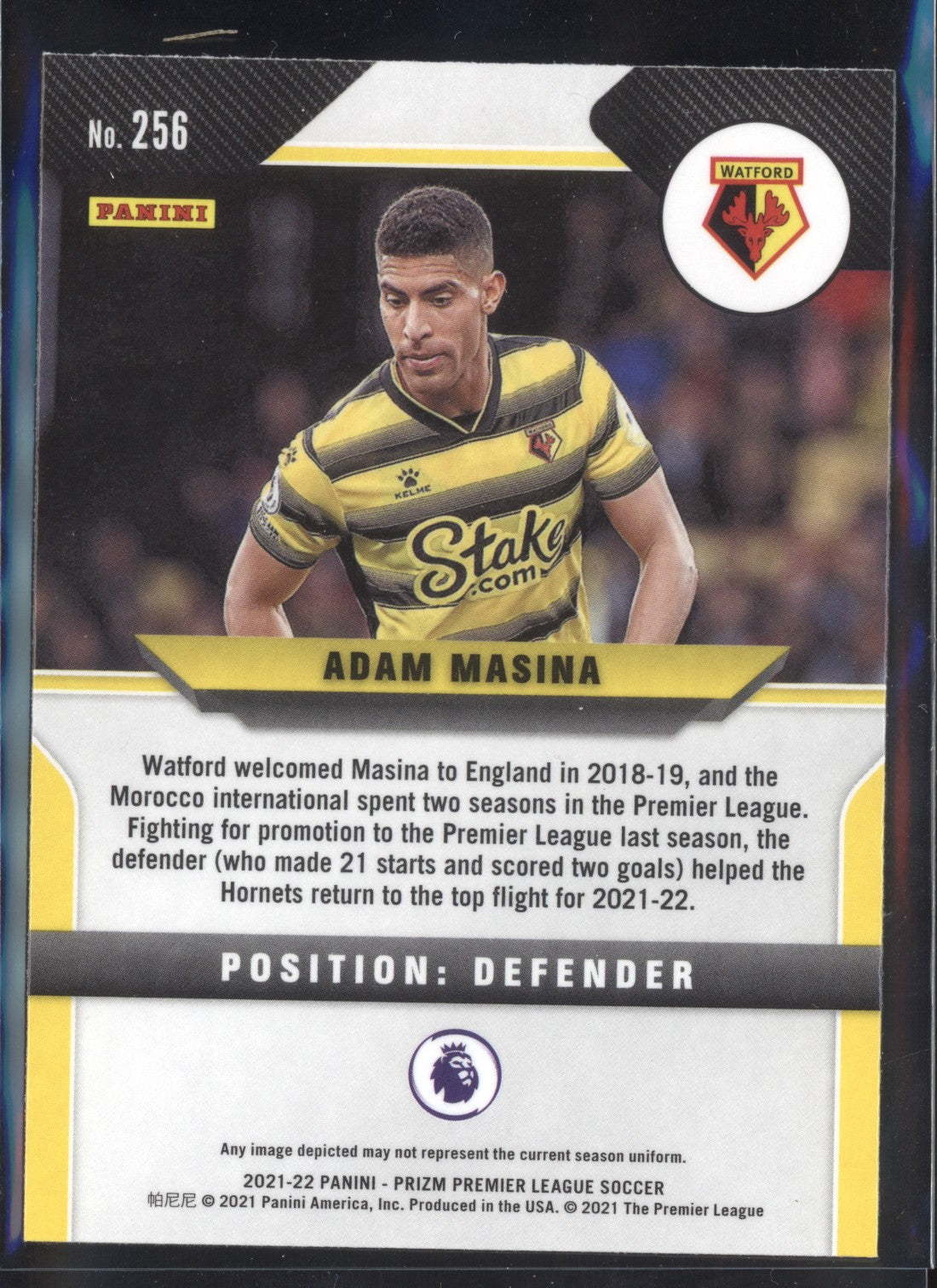 Adam Masina 2021-2022 Panini Prizm Premier League RC