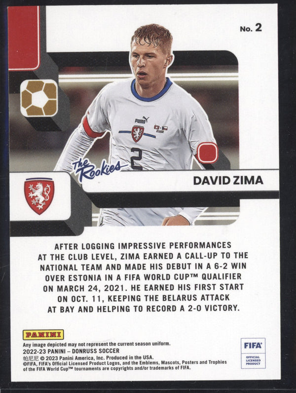 David Zima 2022-23 Panini Donruss Soccer 2 The Rookies RC