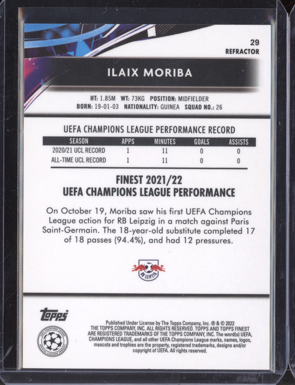 Ilaix Moriba 2021-22 Topps Finest UEFA CL Refractor RC