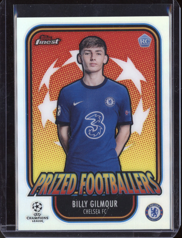 Billy Gilmour 2021 Topps Finest UEFA Champions League Prized Footballers RC