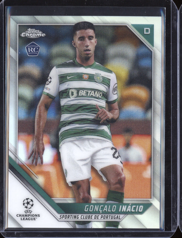 Goncalvo Inacio 2021/22 Topps Chrome UEFA Champions League Refractor RC