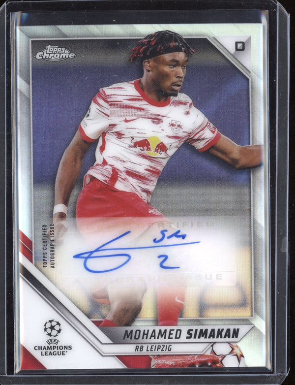 Mohamed Simakan 2021/22 Topps Chrome UEFA Champions League Chrome Auto