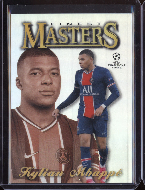 Kylian Mbappe 2021 Topps Finest Champions League 1997 Topps Finest Masters