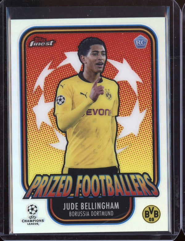 Jude Bellingham 2021 Topps Finest UEFA Champions League Prized Footballers RC