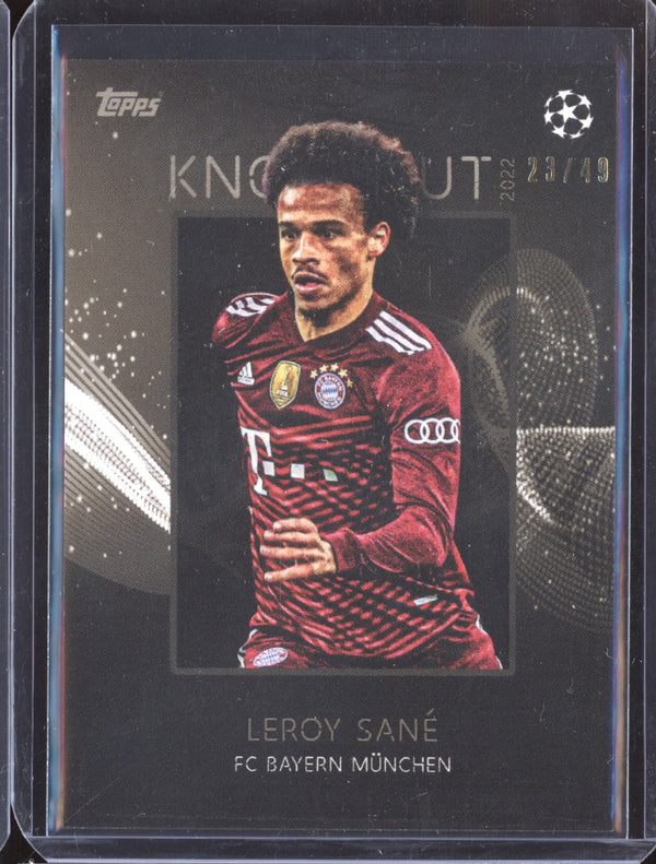 Leroy Sane 2022 Topps Knockout UEFA CL Black 23/49