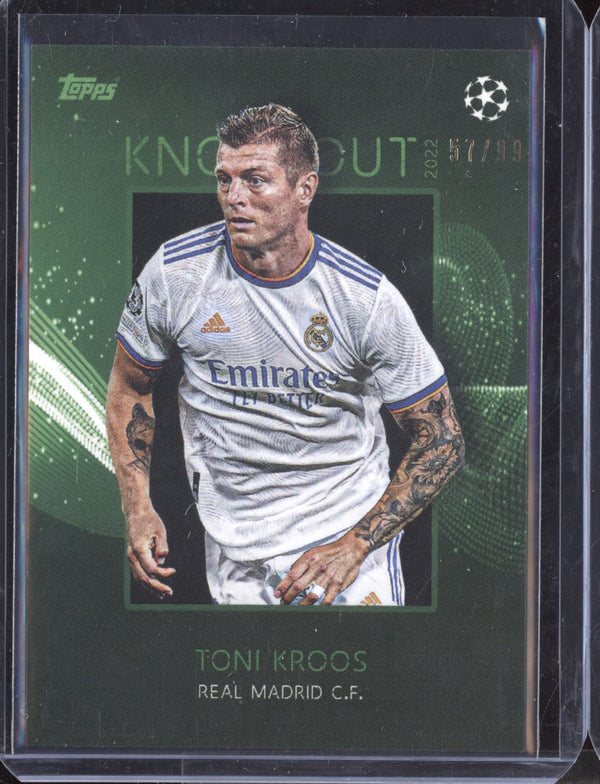 Toni Kroos 2022 Topps Knockout UEFA CL Green 57/99