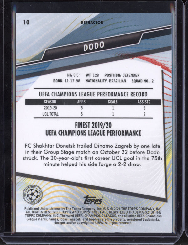 Dodo 2021 Topps Finest Champions League Refractor RC