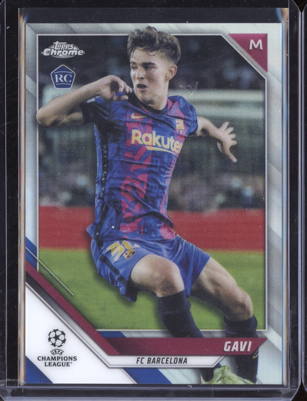 Gavi 2021/22 Topps Chrome UEFA Champions League Refractor RC