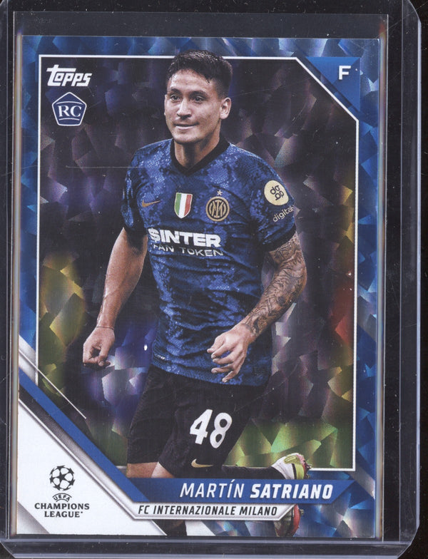 Martin Satriano 2021-22 Topps UEFA CL 40 Icy Blue RC 37/99