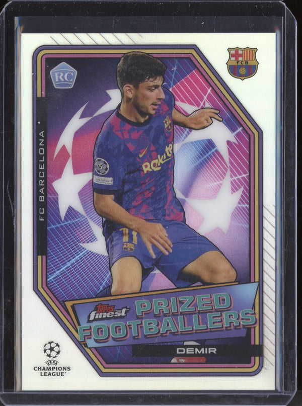 Demir 2021-22 Topps Finest UEFA CL Prized Footballers RC