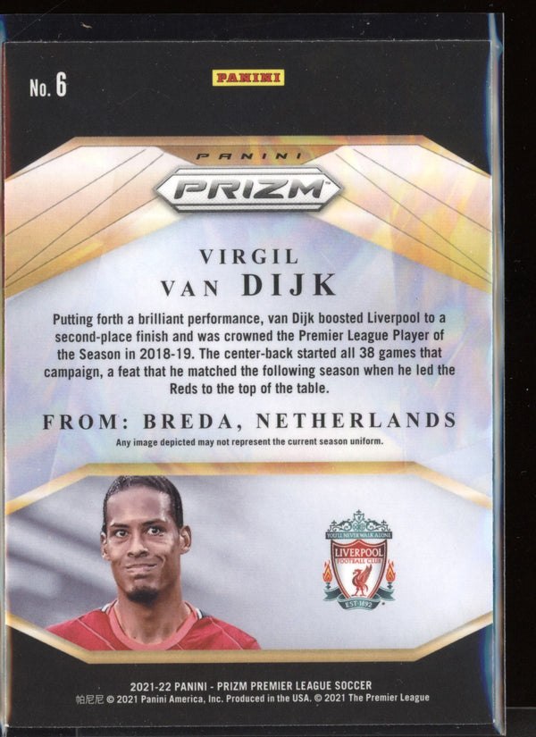 Virgil van Dijk 2021-22 Panini Prizm Premier League Brilliance