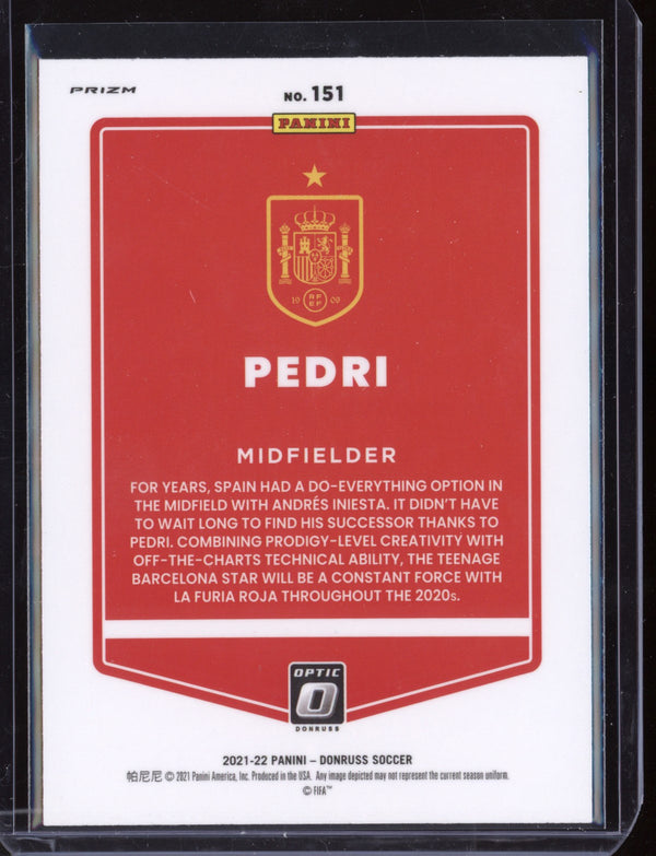 Pedri 2021 Panini Donruss Optic Soccer Holo