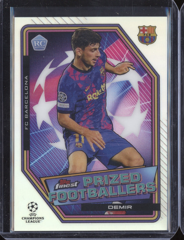 Demir 2021-22 Topps Finest UEFA CL Prized Footballers RC