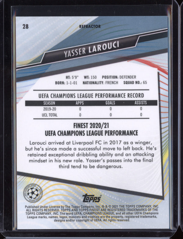 Yasser Larouci 2021 Topps Finest Champions League Refractor RC