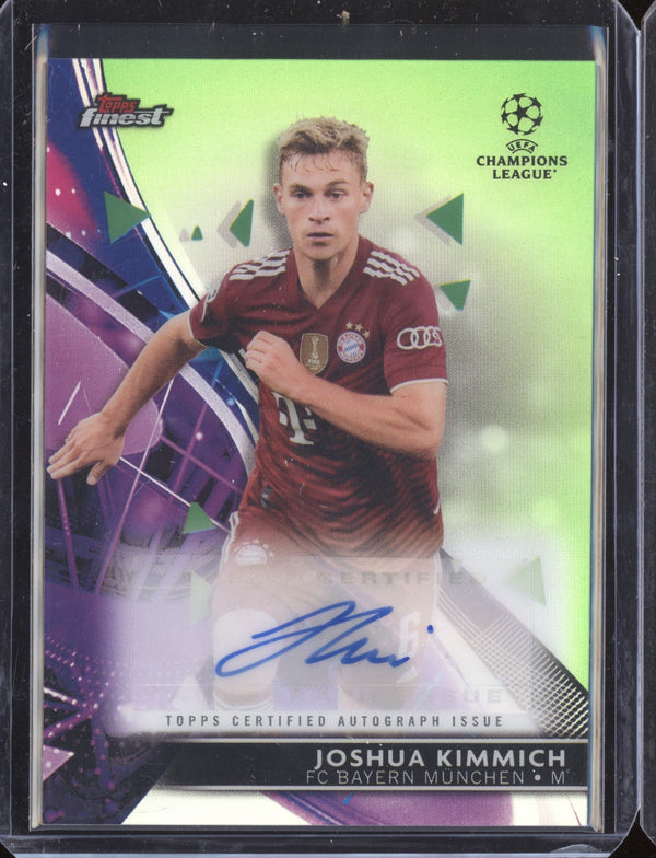 Joshua Kimmich 2021-22 Topps Finest UEFA CL Autographs Neon Green 35/99