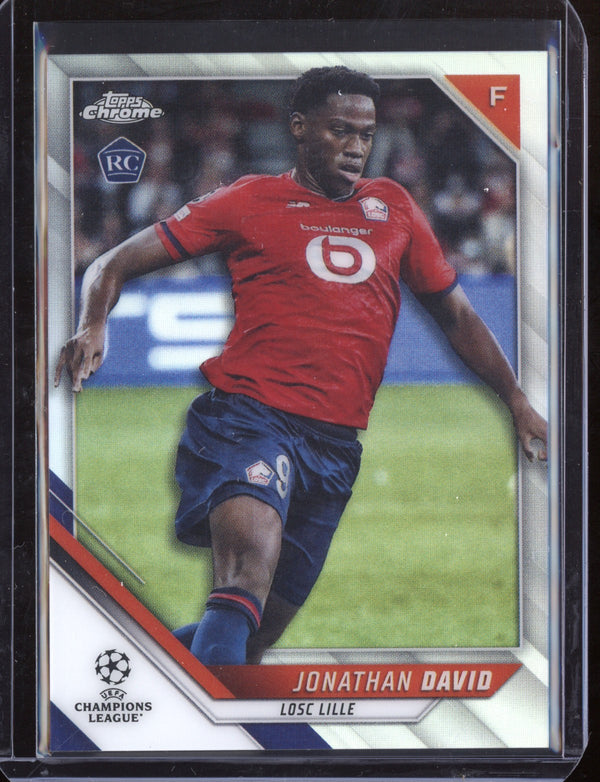 Jonathan David 2021/22 Topps Chrome UEFA Champions League Refractor RC