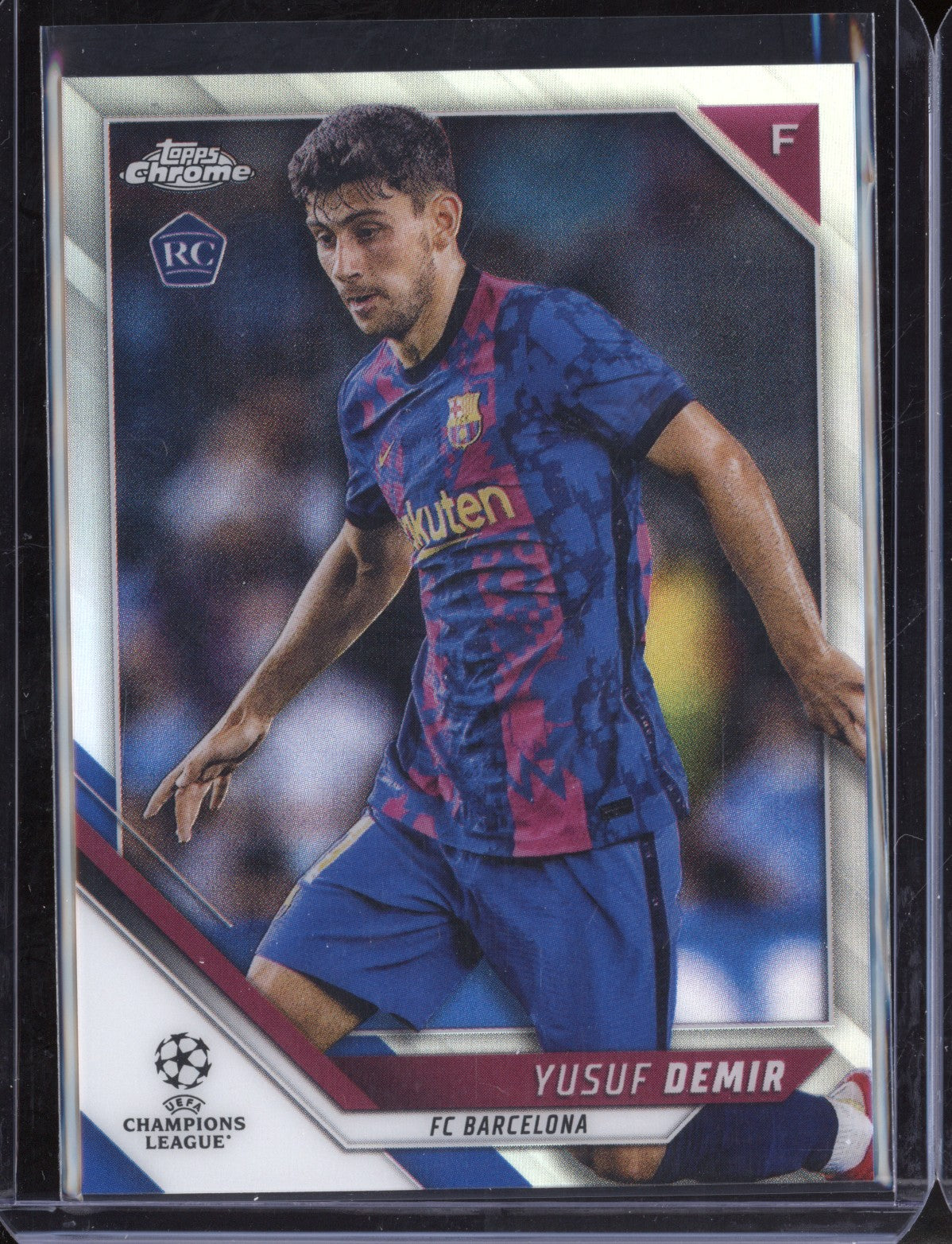 Yusuf Demir 2021/22 Topps Chrome UEFA Champions League Refractor RC