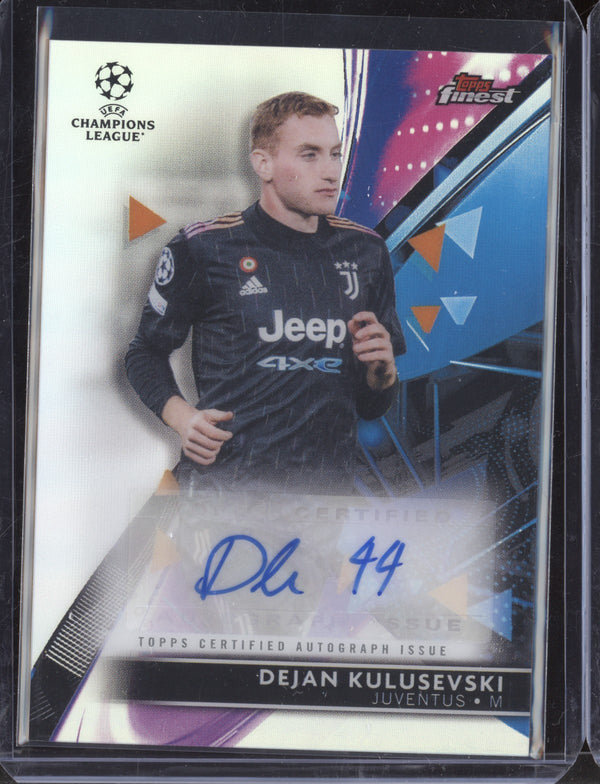 Dejan Kulusevski 2021-22 Topps Finest UEFA CL Autographs