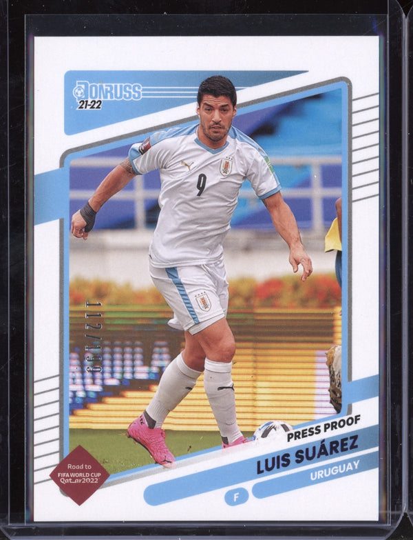 Luis Suarez 2021 Panini Donruss Soccer Press Proof Purple 112/199