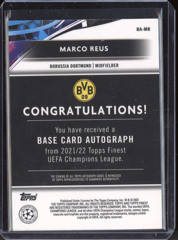 Marco Reus 2021-22 Topps Finest UEFA CL Autographs