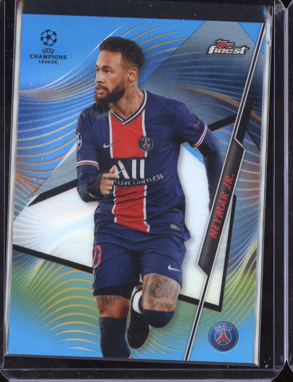 Neymar 2021 Topps Finest Champions League Blue Refractor 100/150