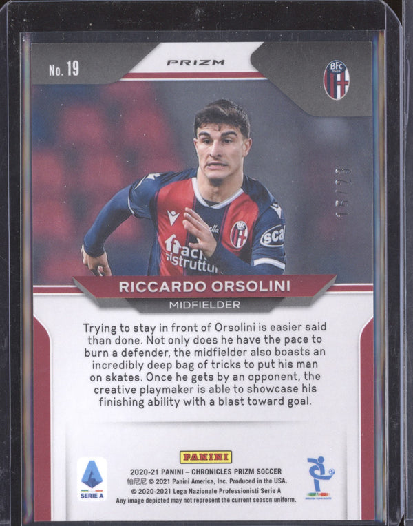 Riccardo Orsolini 2020-21 Panini Chronicles Soccer 19 Prizm Orange Ice 15/23