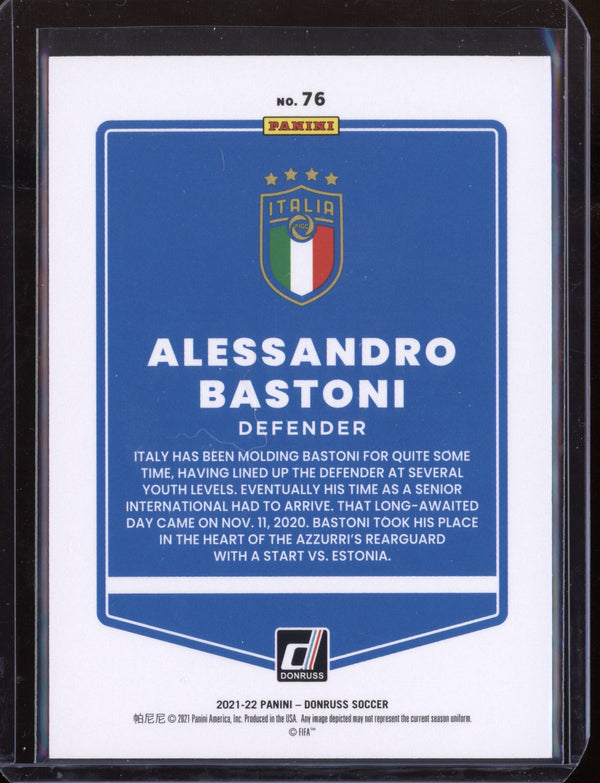 Alessandro Bastoni 2021 Panini Donruss Soccer Press Proof Gold 313/349