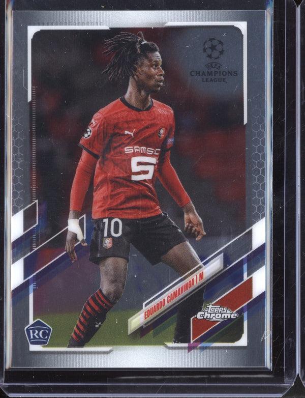 Eduardo Camavinga 2021 Topps Chrome Champions League RC