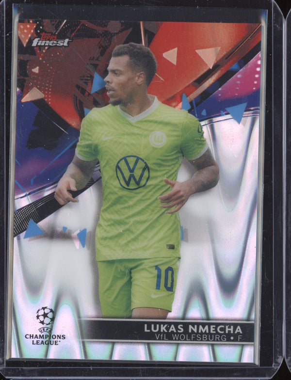 Lukas Nmecha 2021-22 Topps Finest UEFA CL Ray Wave 28/199