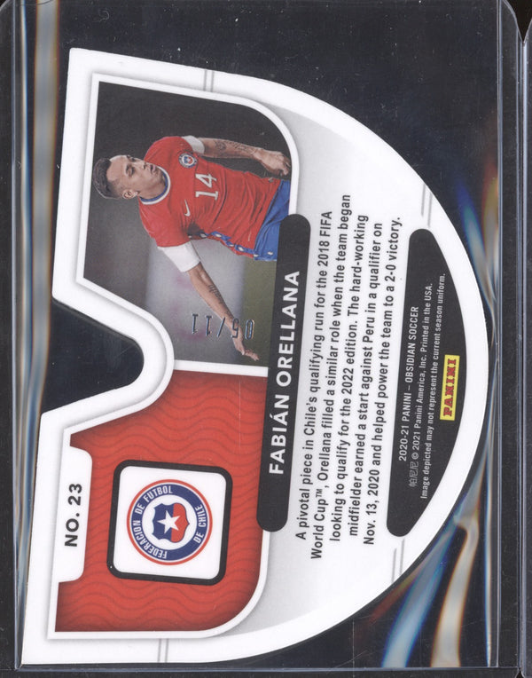 Fabian Orellana 2020-21 Panini Obsidian Soccer 23 Vitreous White Pulsar 5/11