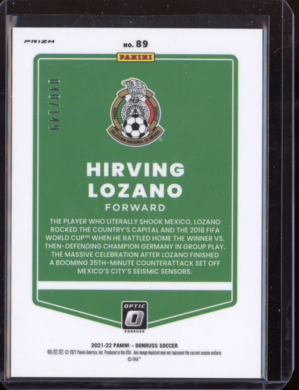 Hirving Lozano  2021 Panini Donruss Optic Soccer Red Holo 40/149