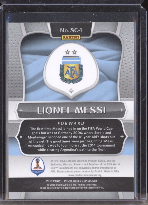 Lionel Messi 2018 Panini Prizm World Cup SC-1 Scorers Club