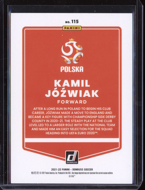 Kamil Jozwiak 2021 Panini Donruss Soccer Press Proof Gold 86/349