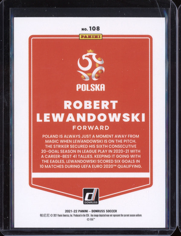 Robert Lewandowski 2021 Panini Donruss Soccer Press Proof Purple 106/199