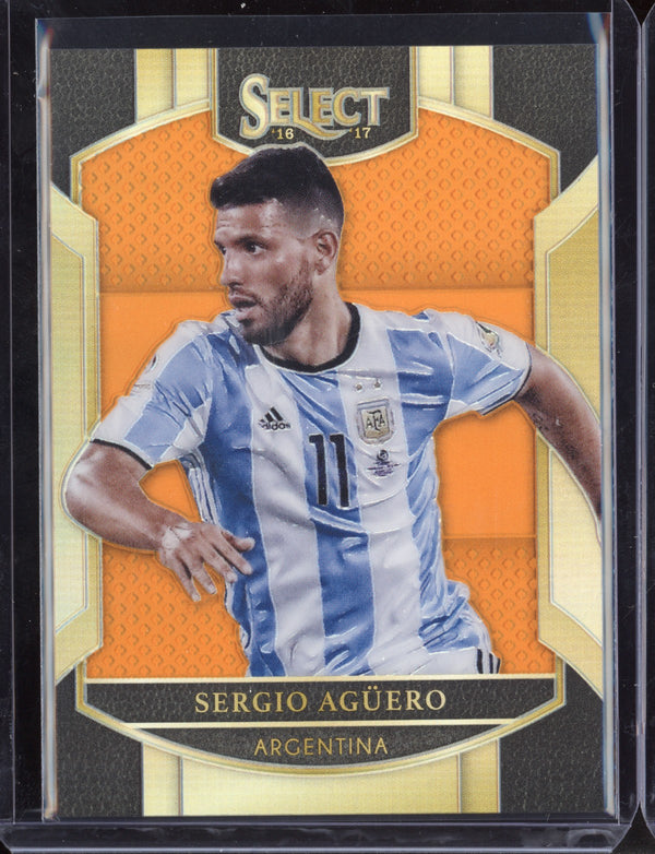 Sergio Aguero 2016/17 Panini Select Terrace Orange  29/75