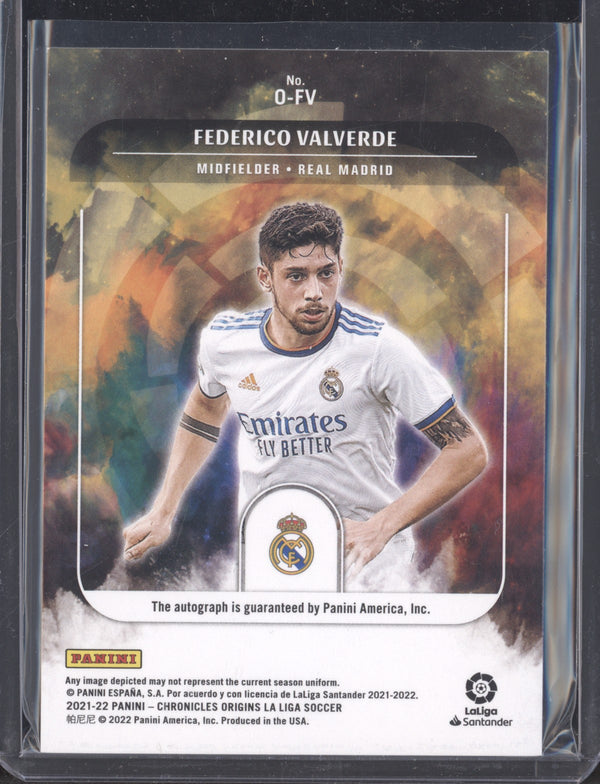 Federico Valverde 2021-22 Panini Chronicles Soccer Origins La Liga Auto 73/85